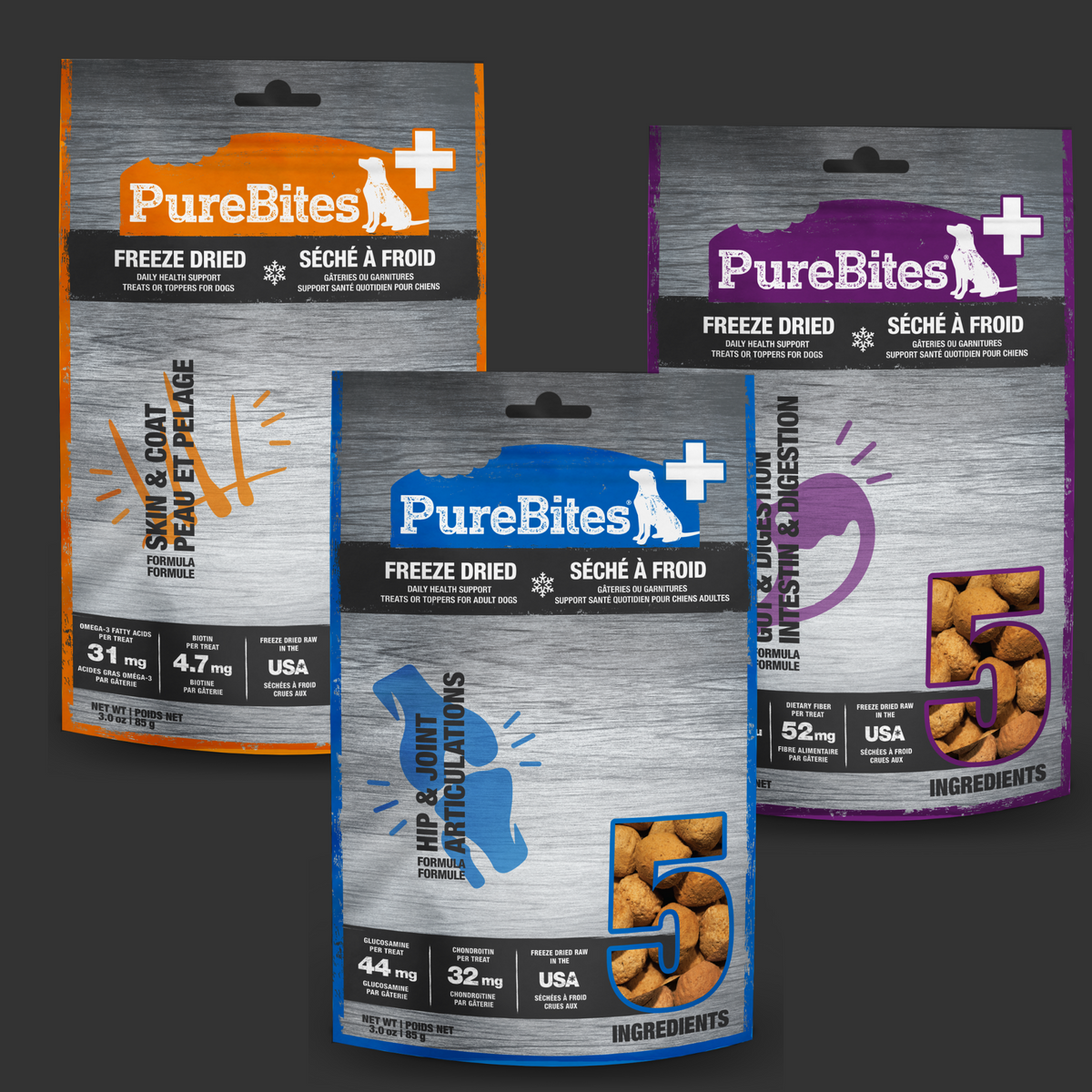 Functional Freeze Dried Dog Treat Sampler