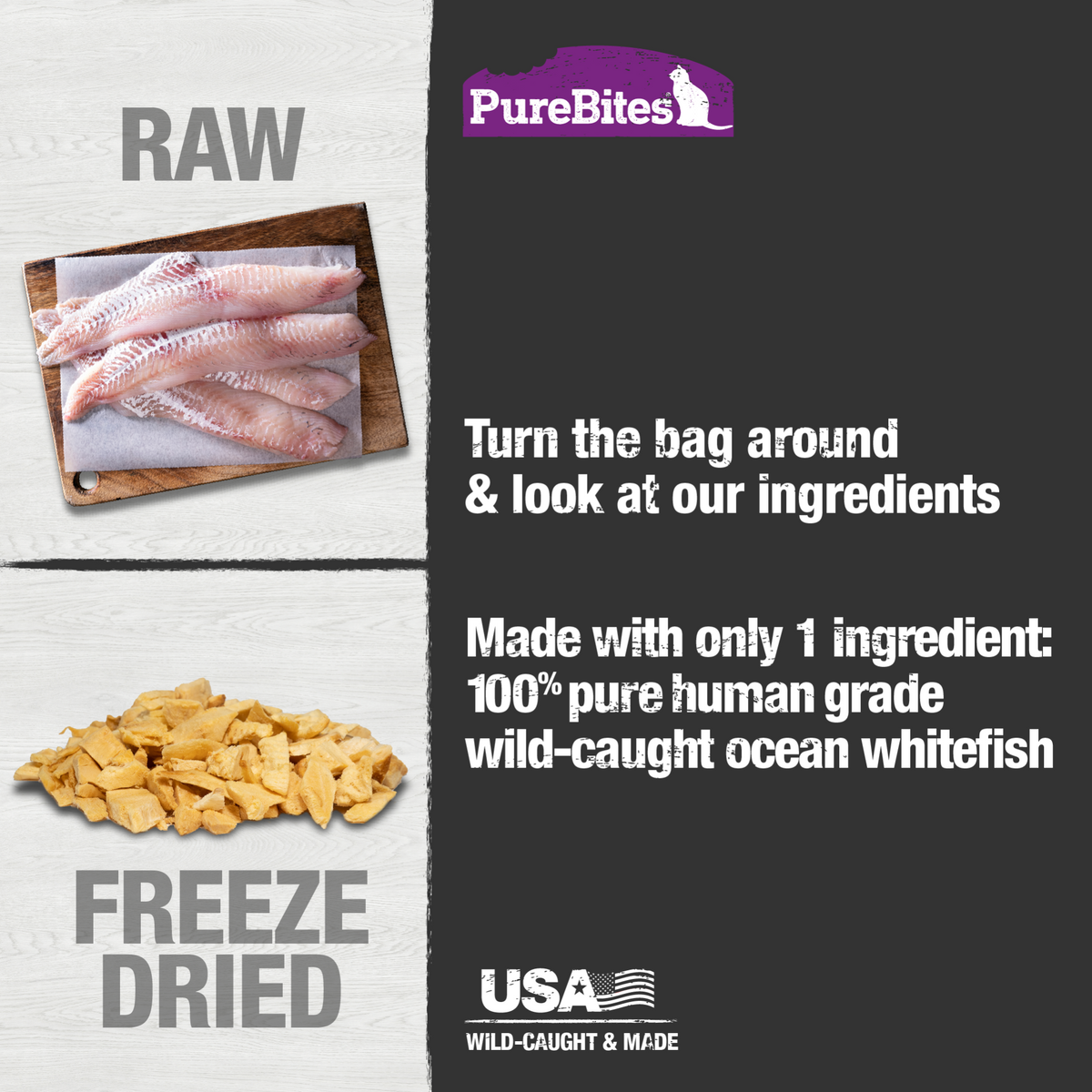 Whitefish Freeze Dried Cat Treats