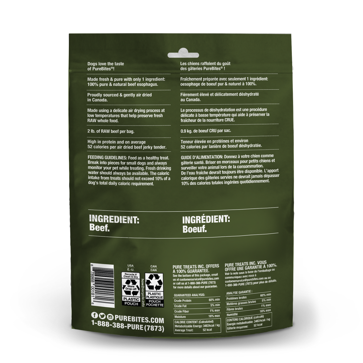 Jerky de boeuf pour chien