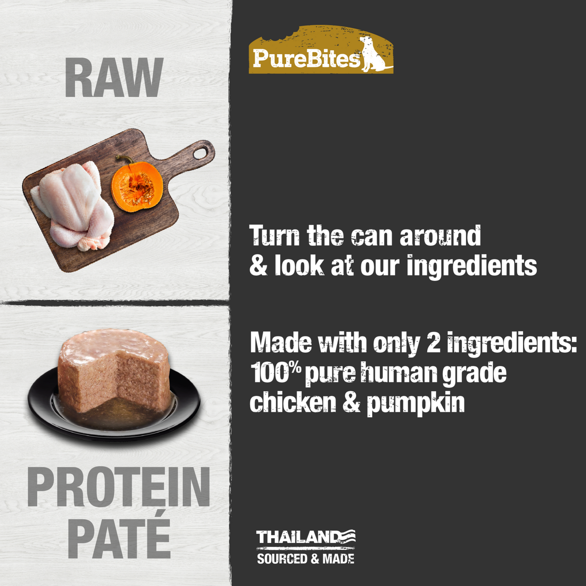 Pâté pour chien, Poulet et Citrouille