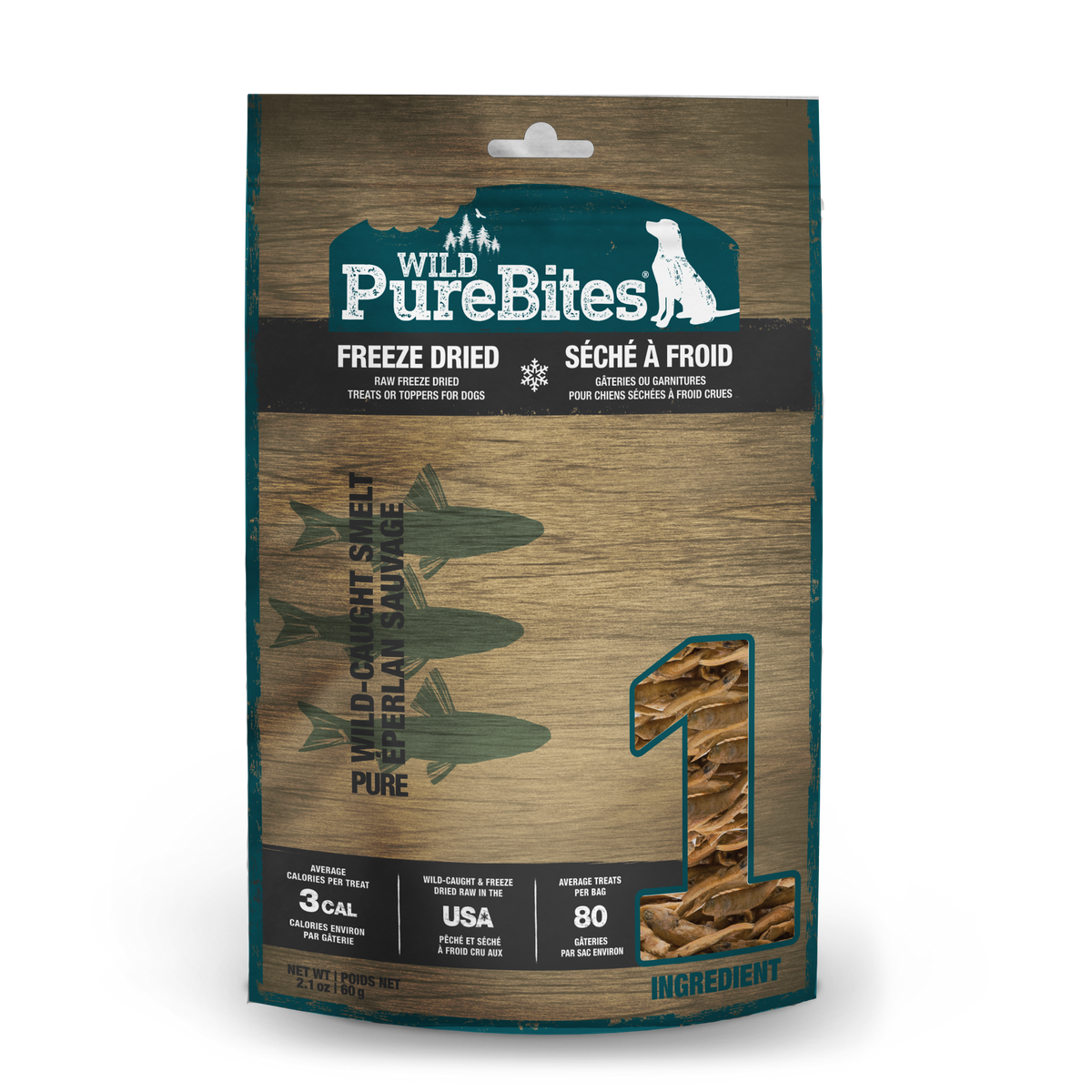 Wild PureBites pour chien, Éperlan sauvage