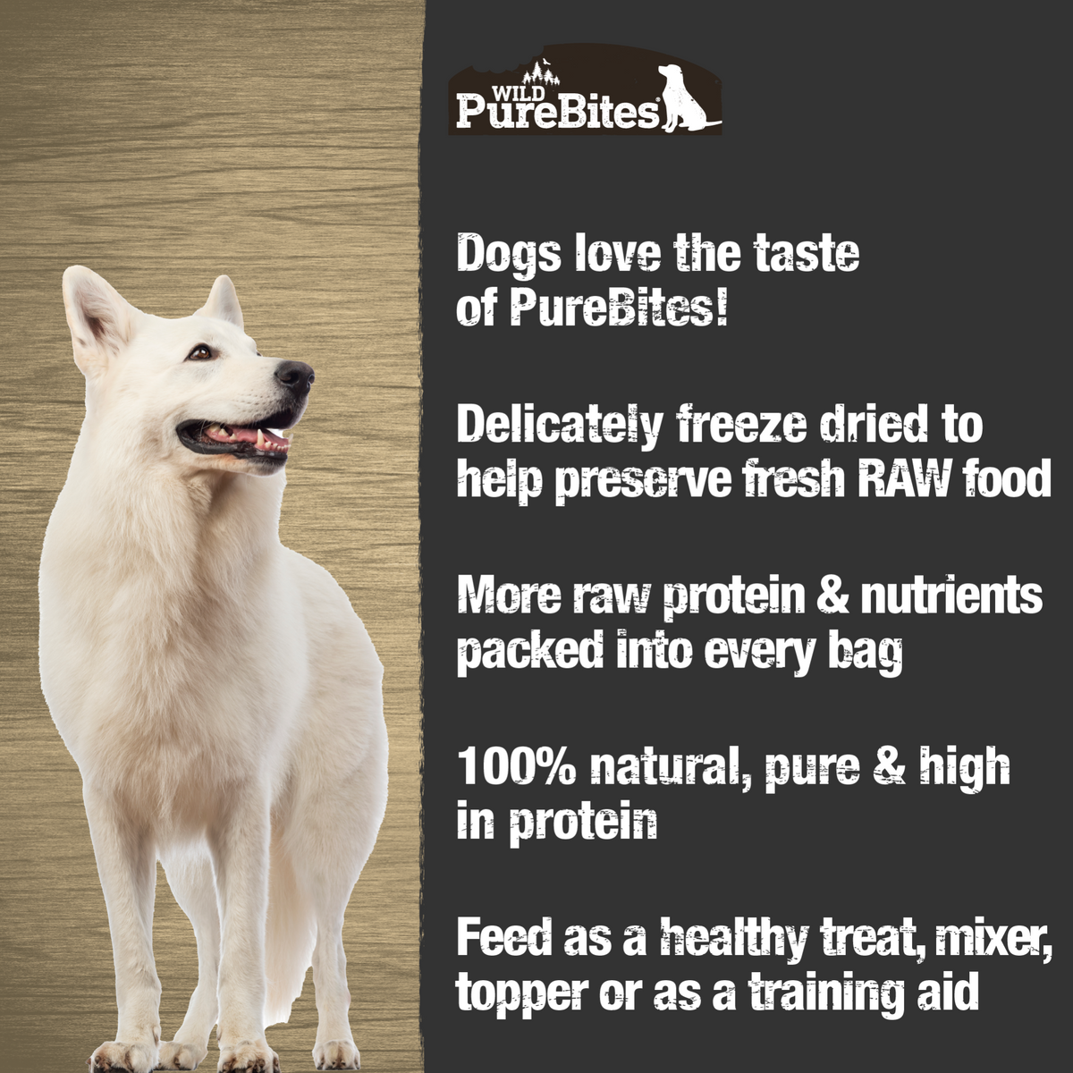 Wild PureBites pour chien, Foie de bison