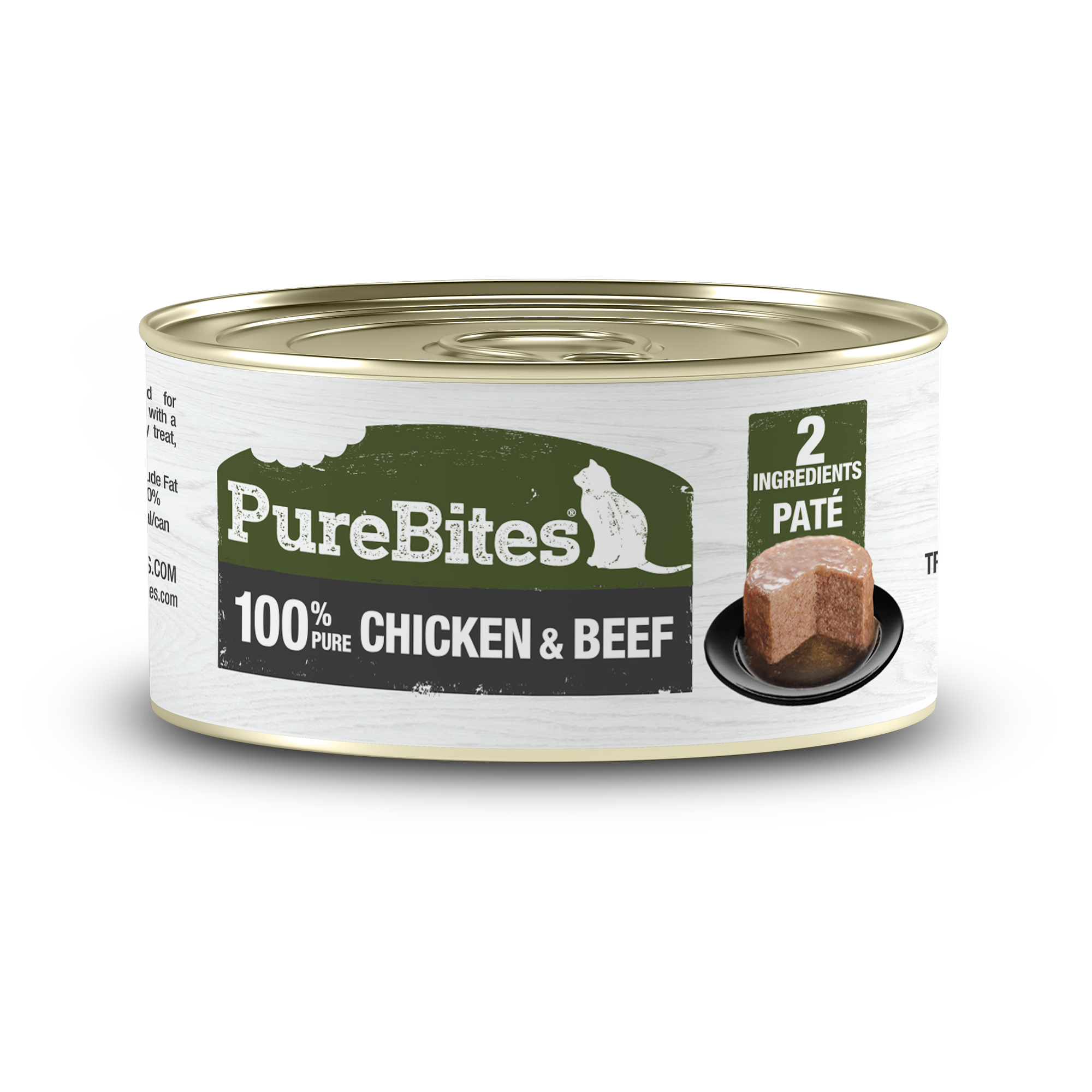 PureBites Chicken Beef Pates for Cats only 2 Ingredients case