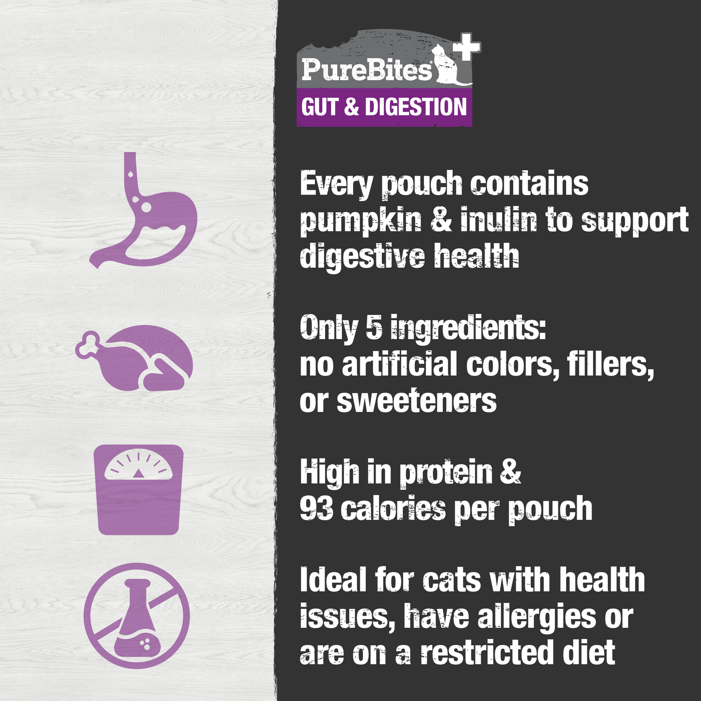 Made in a creamy texture cats love! High in protein and 93 calories per pouch with no artificial colours, fillers, or sweeteners