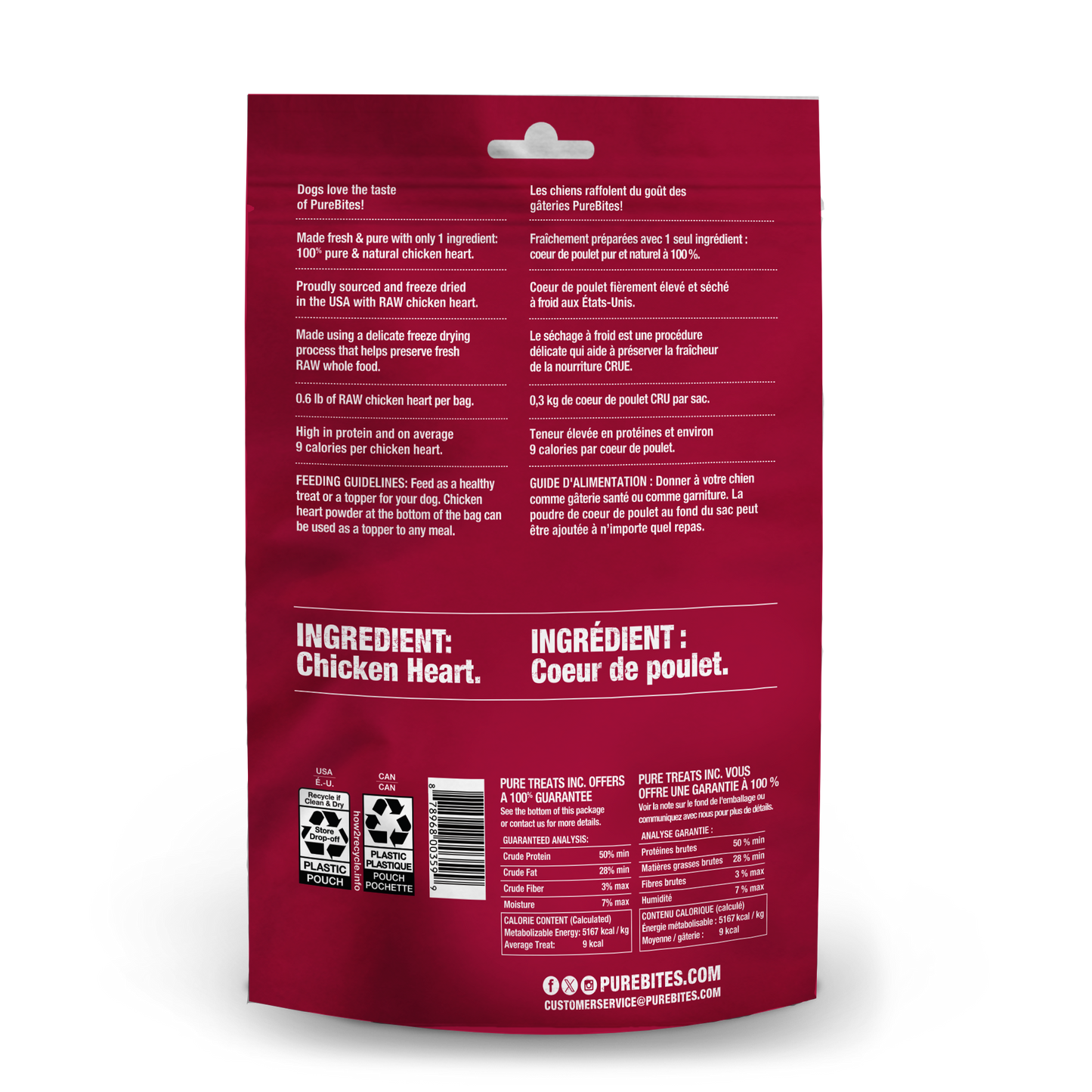 Chicken Heart Freeze Dried Dog Treats