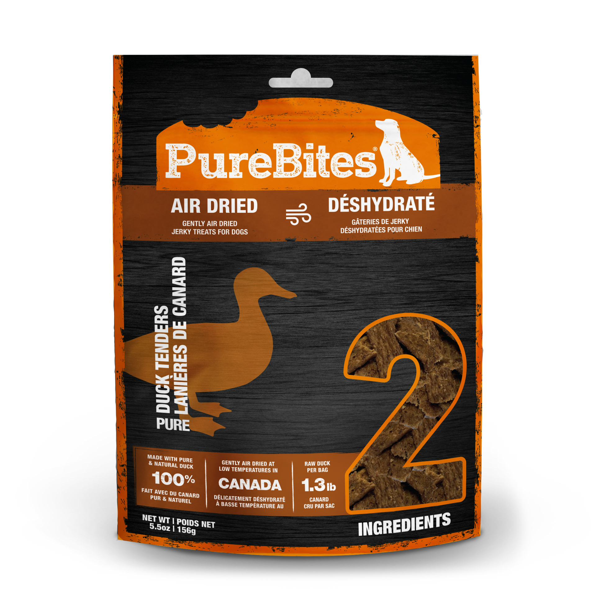 PureBites Duck Jerky Dog Treats 5.5oz