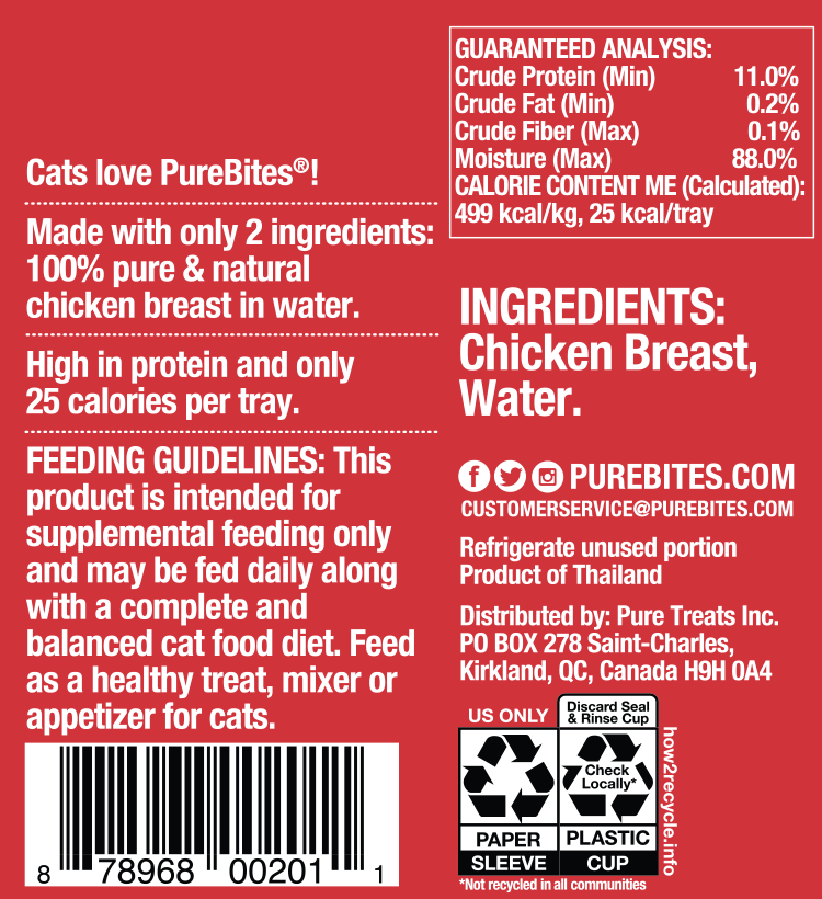 Back Image of PureBites Wet Mixers, Chicken, 50g | 1.76oz